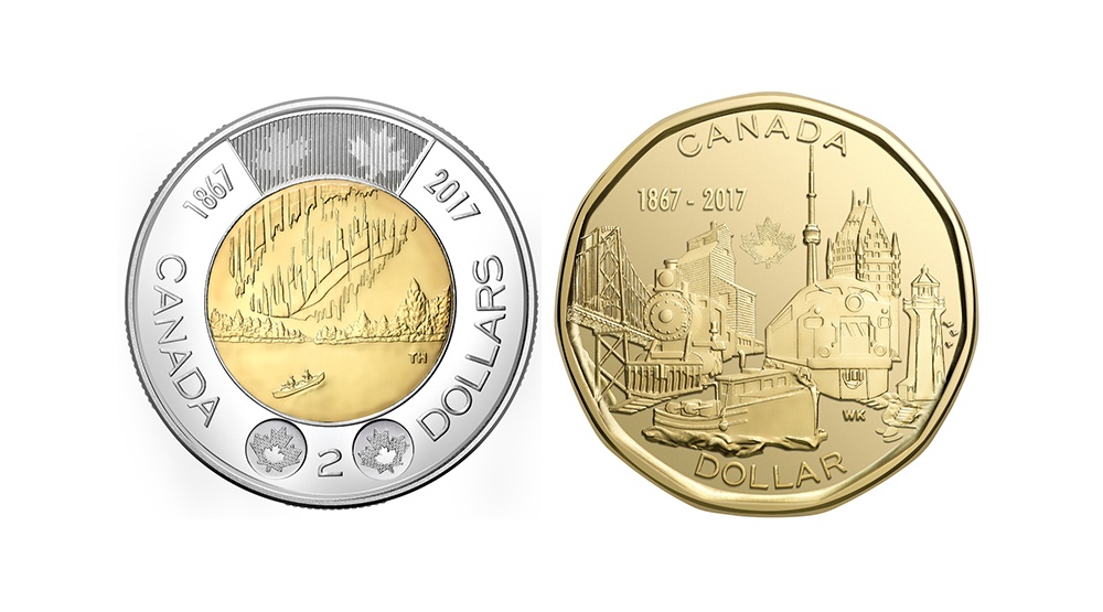2017年カナダ建国「150周年記念」硬貨デザイン - Oops!うっぷす カナダ
